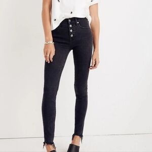 Madewell High Rise Black Button-Fly Jeans
